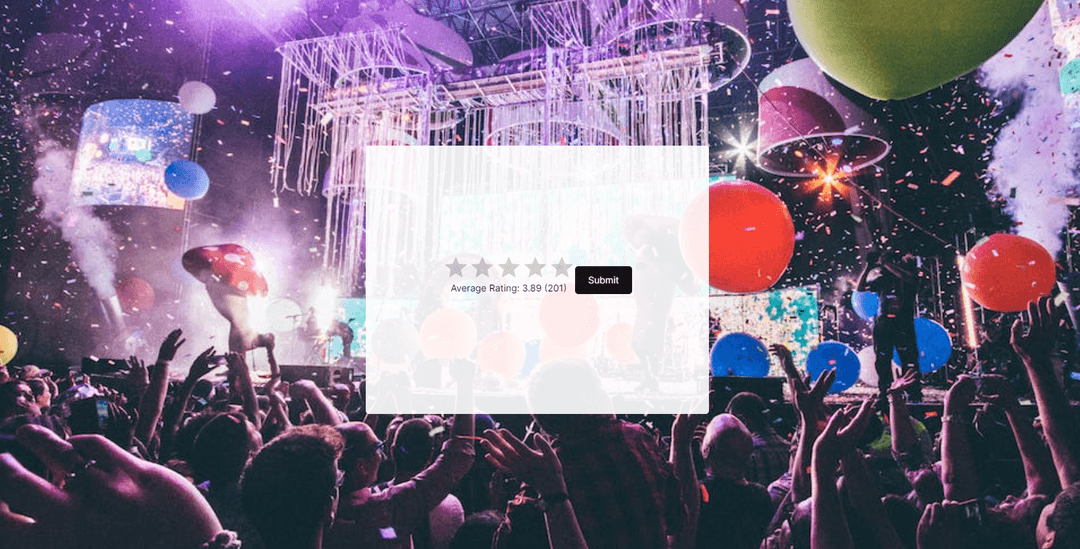 Submit Ratings form